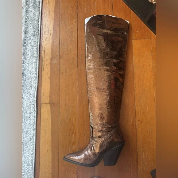 🆕 Free People Triple Crown Over-the-Knee Slouch Boots - Picture 12 of 16
